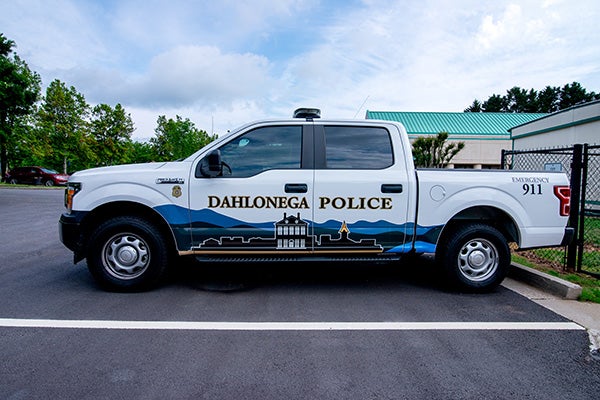 A Dahlonega Police Department Truck